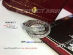 Perfect Replica Trinity De Cartier Sliver Diamonds Ring